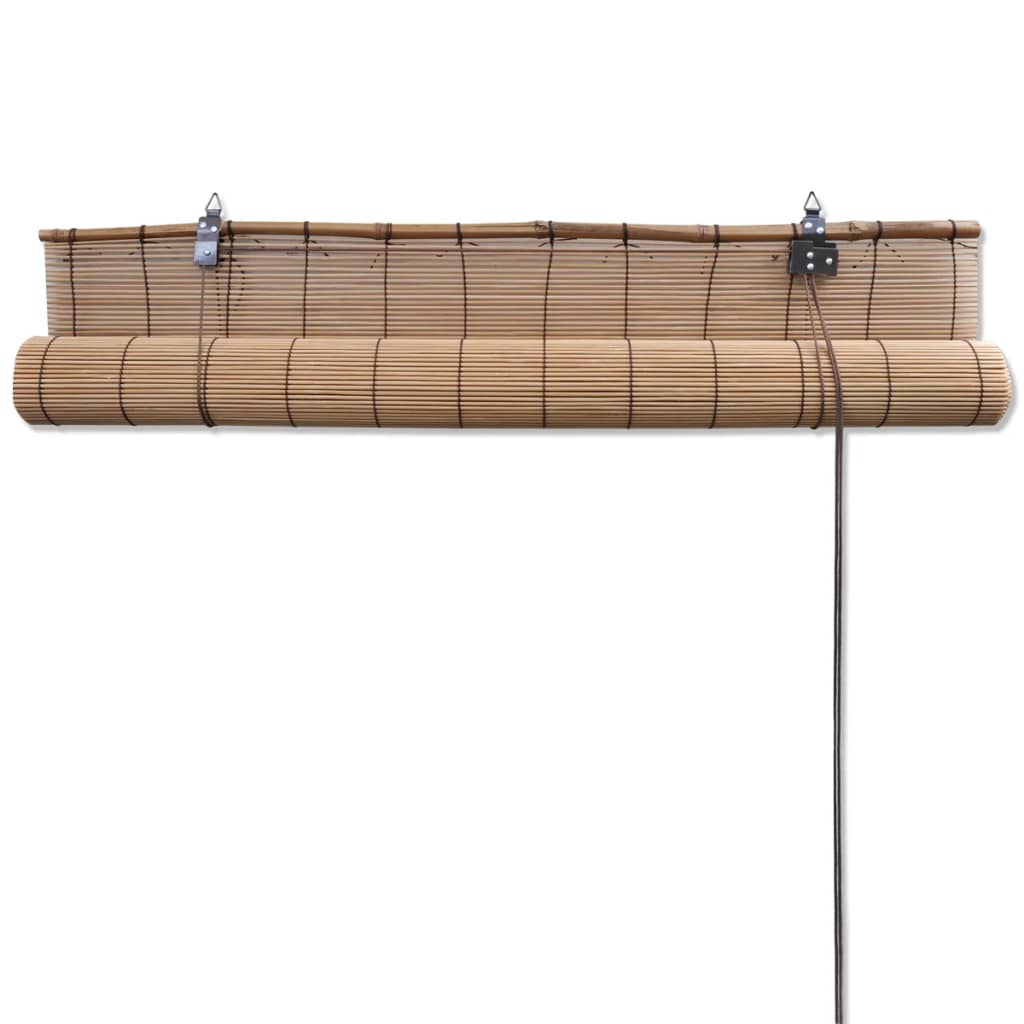 rullegardiner 2 stk. 100x160 cm bambus brun
