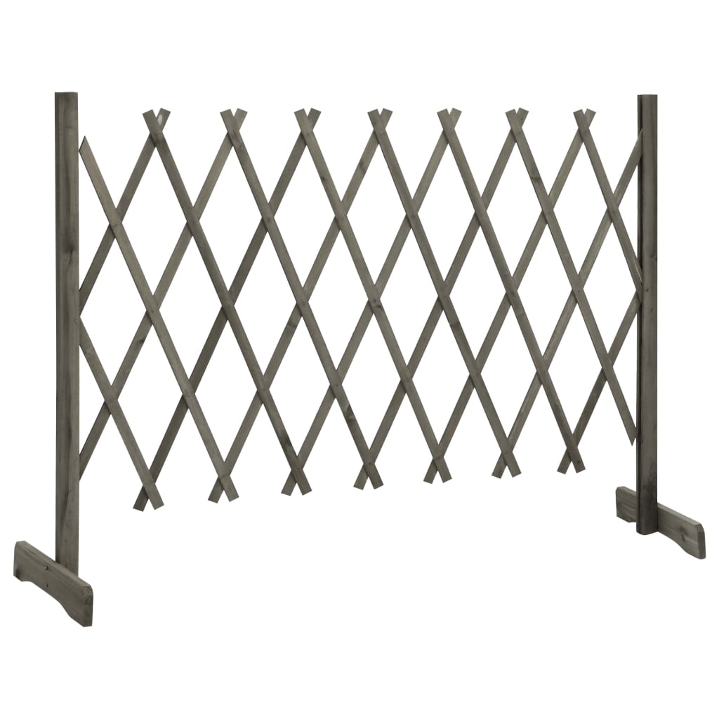 espalier til haven 150x80 cm massivt fyrretræ grå