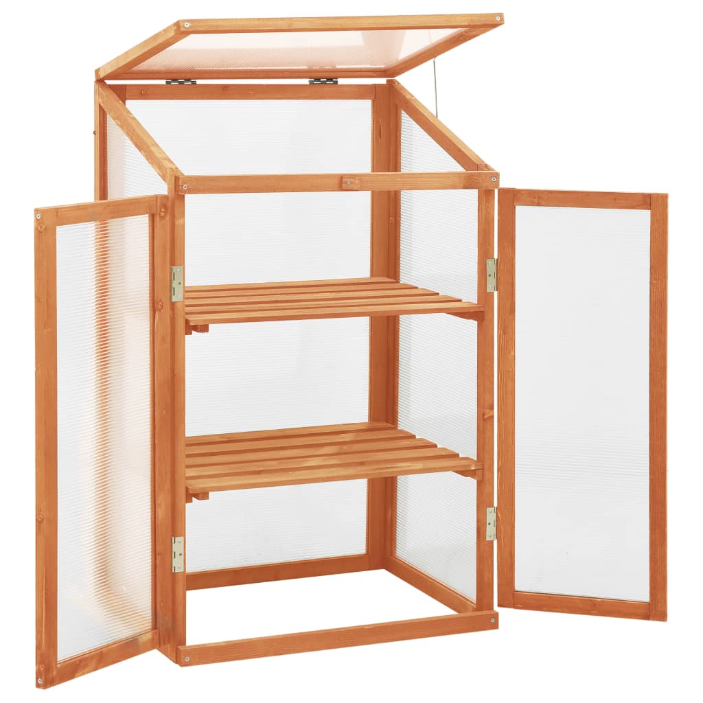 drivhus 60x45x100 cm fyrretræ