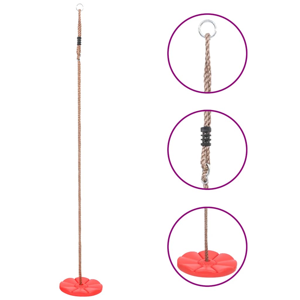 gynge 200 cm rød