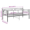 sengestel til sovesofa 90x200 cm metal sort