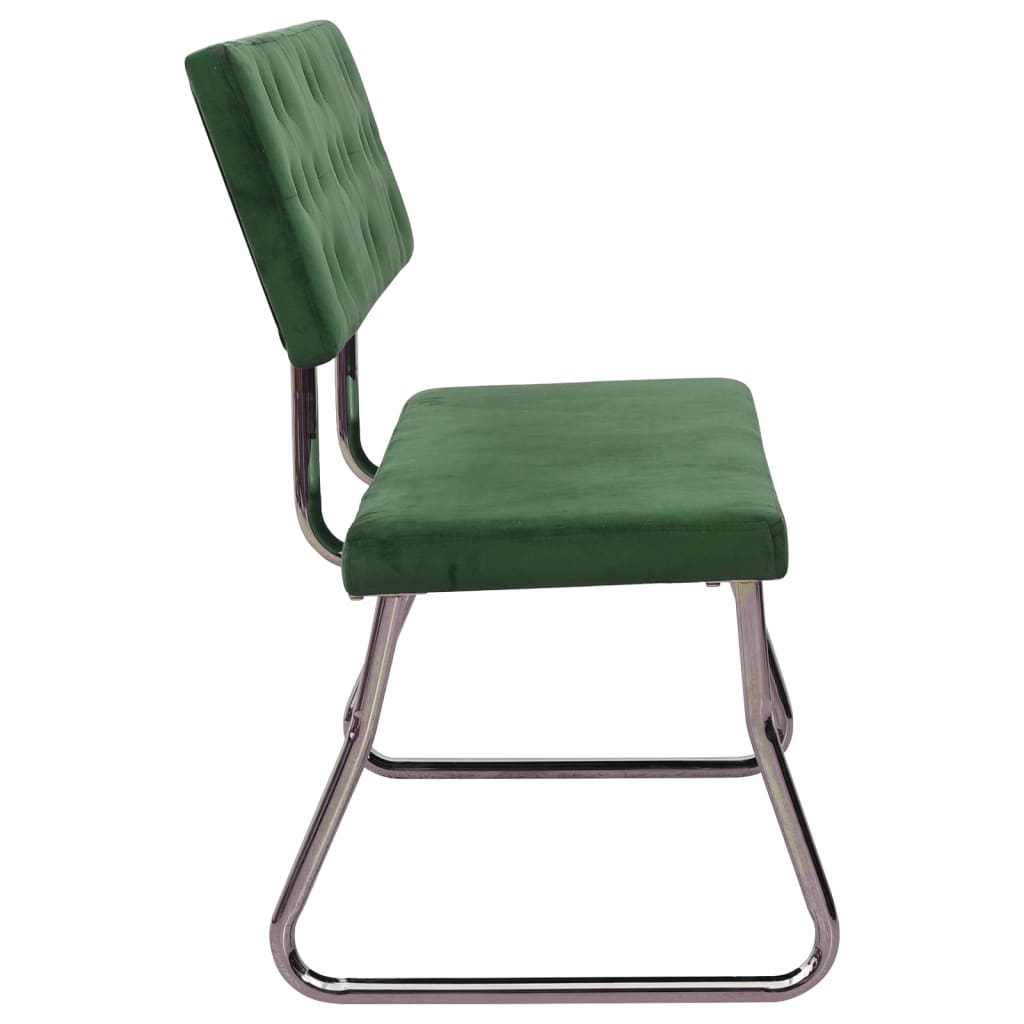 bænk 110 cm fløjl mørkegrøn