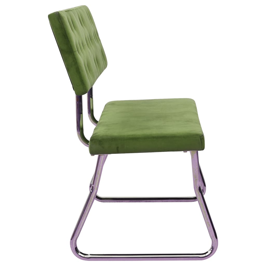 bænk 110 cm fløjl lysegrøn