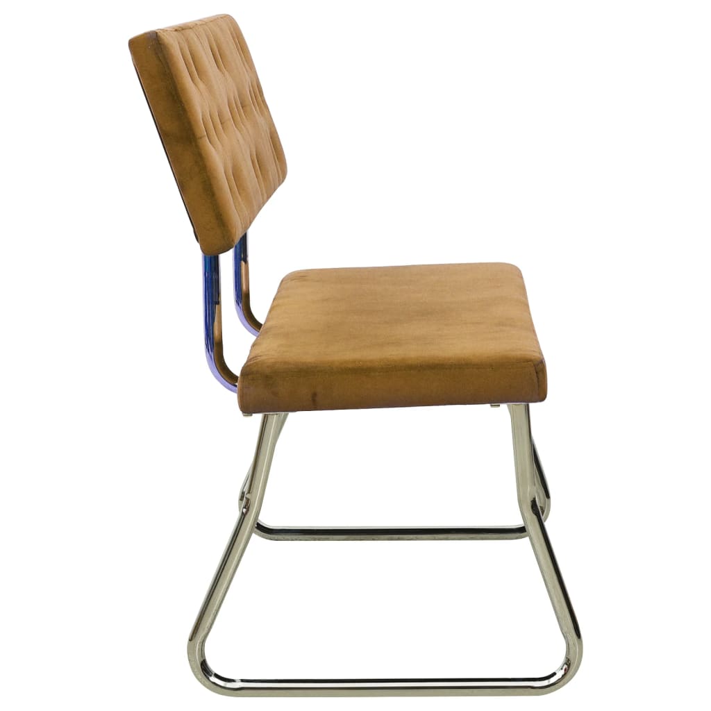 bænk 110 cm fløjl brun