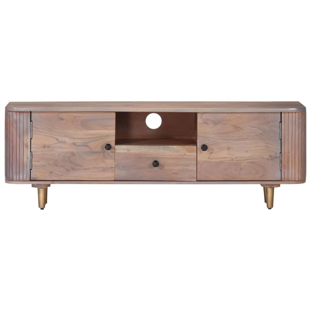 tv-skab 118x30x40 cm massivt akacietræ