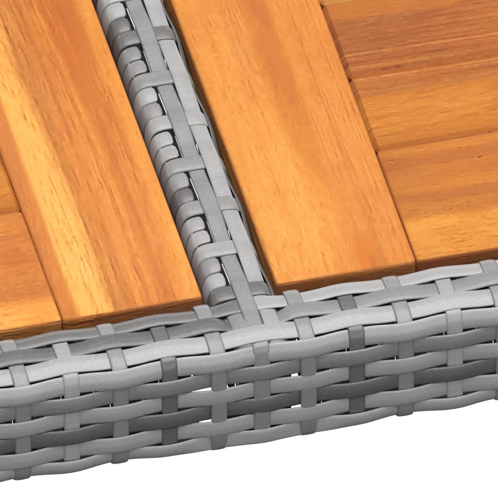 loungesæt til haven 11 dele polyrattan grå