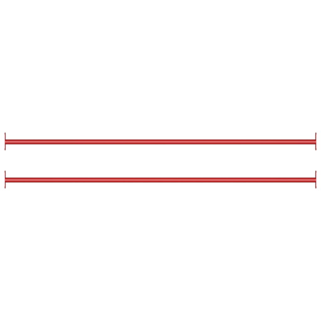 kolbøttestang 2 stk. 125 cm stål rød