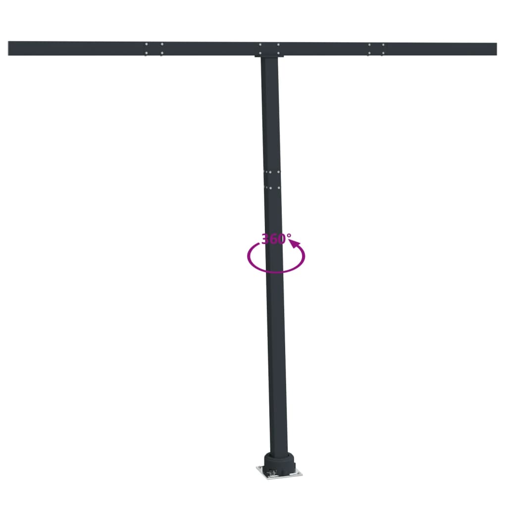 markisestolpesæt 300x245 cm jern antracitgrå