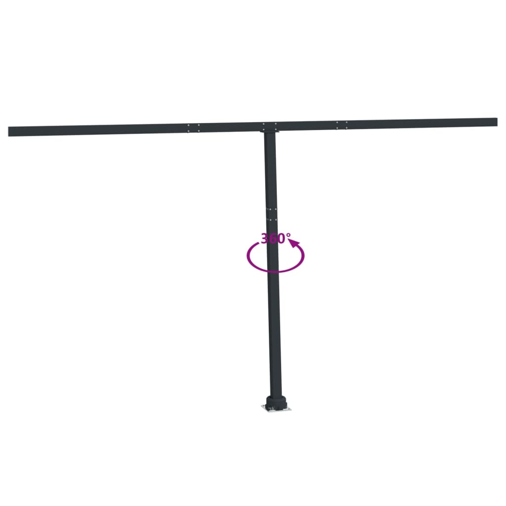 markisestolpesæt 450x245 cm jern antracitgrå