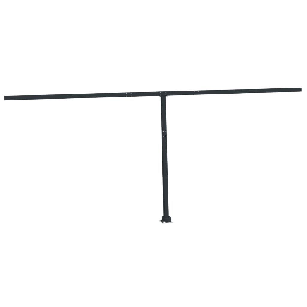 markisestolpesæt 600x245 cm jern antracitgrå