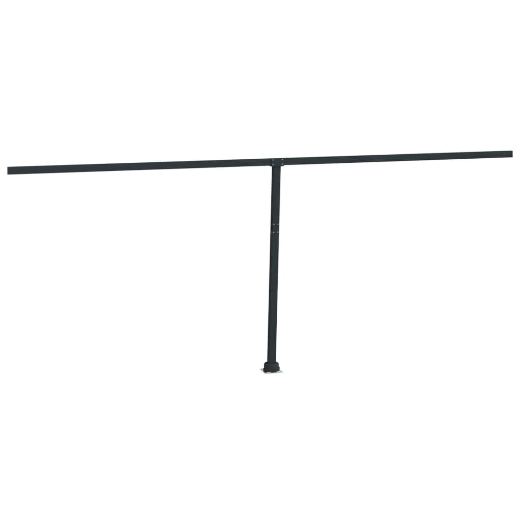 markisestolpesæt 600x245 cm jern antracitgrå