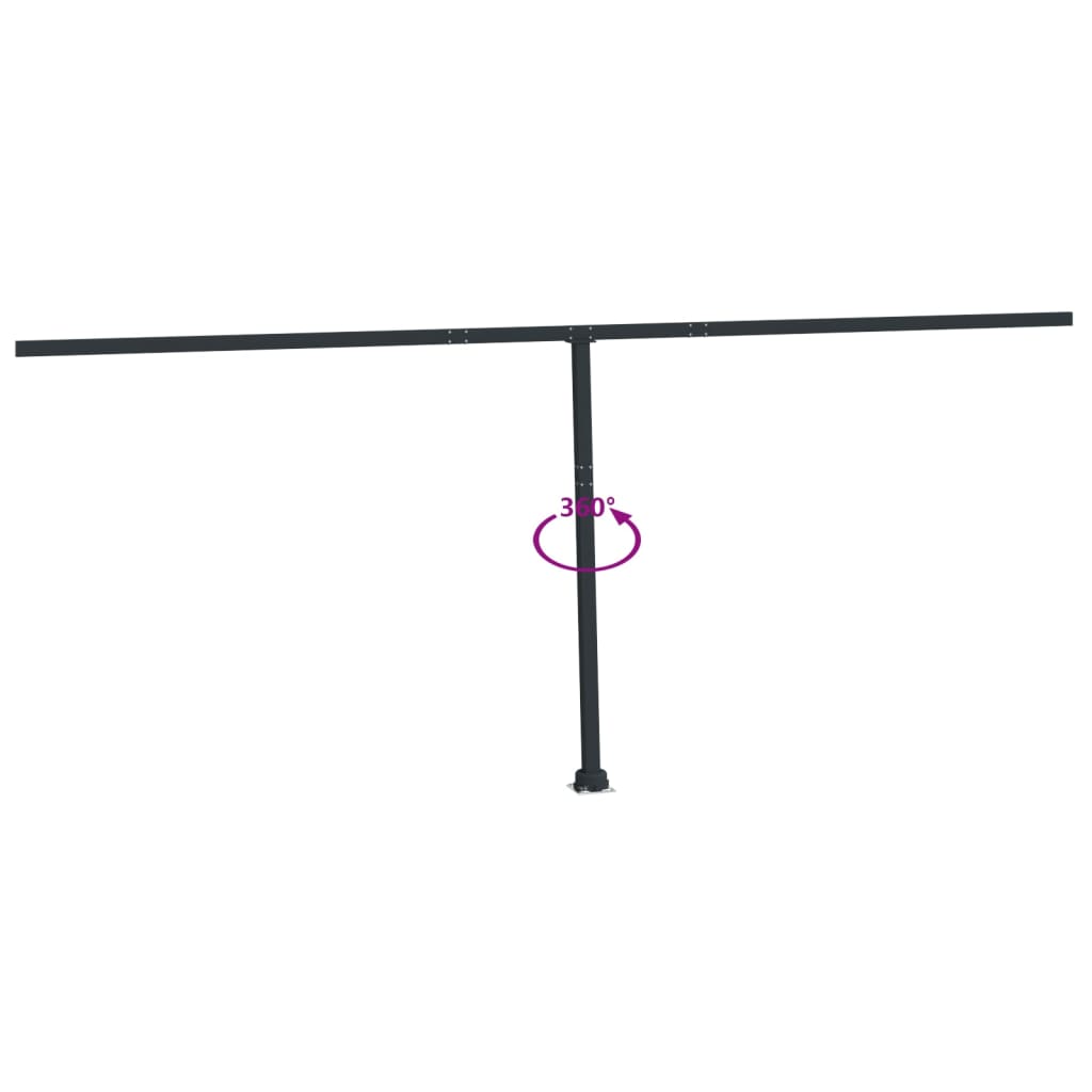 markisestolpesæt 600x245 cm jern antracitgrå