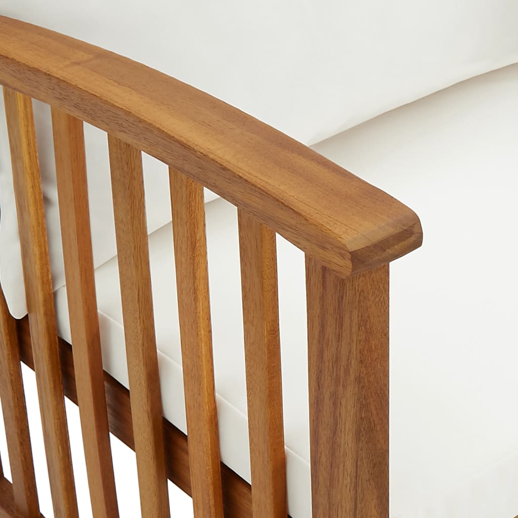 loungesæt til haven 5 dele med hynder massivt akacietræ