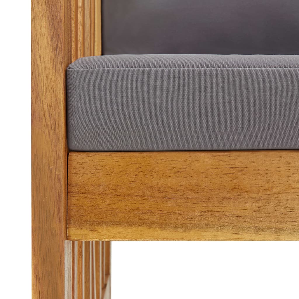 loungesæt til haven 4 dele med hynder massivt akacietræ