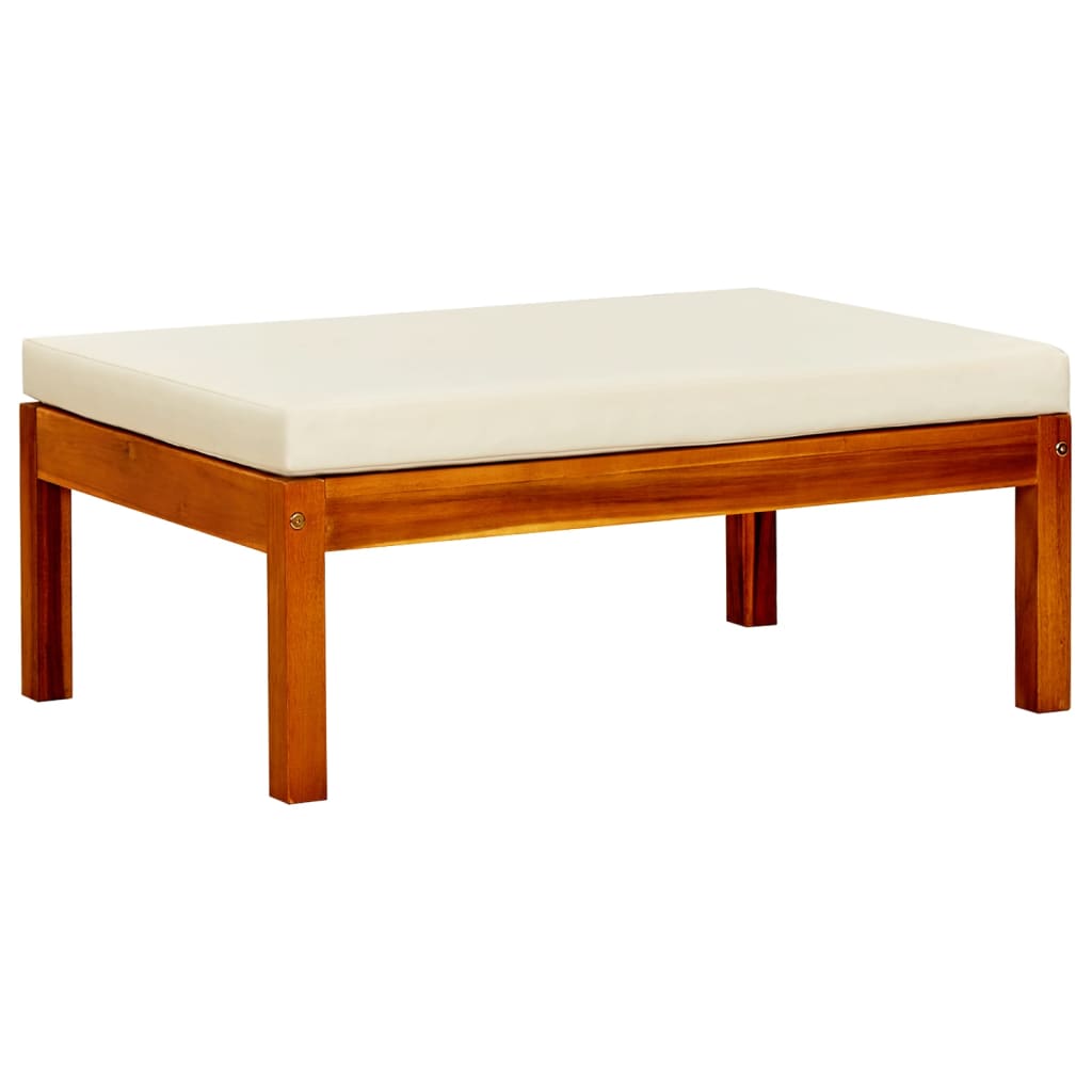 havebænk med baldakin og fodskamler massivt akacietræ