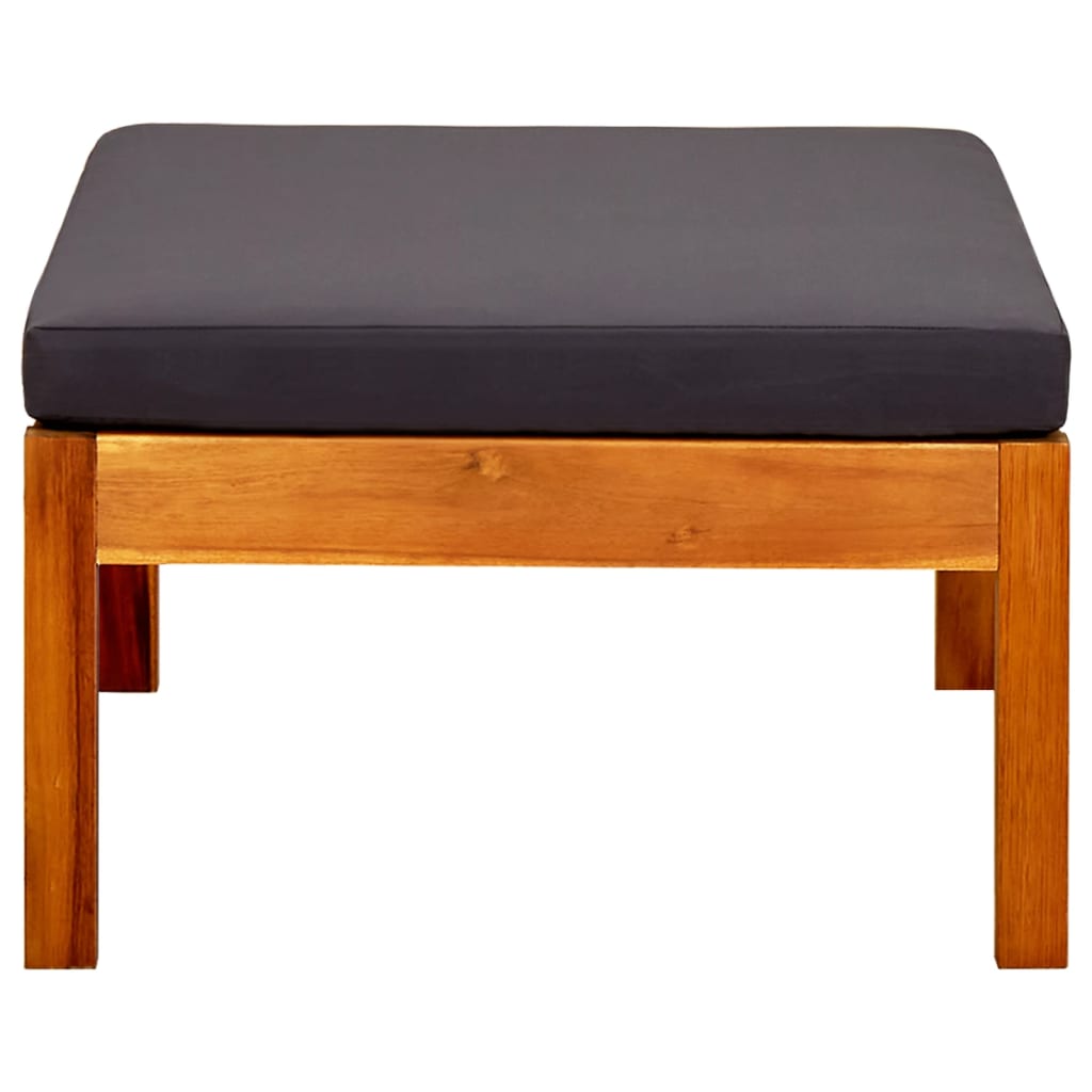 havebænk med baldakin og fodskamler massivt akacietræ