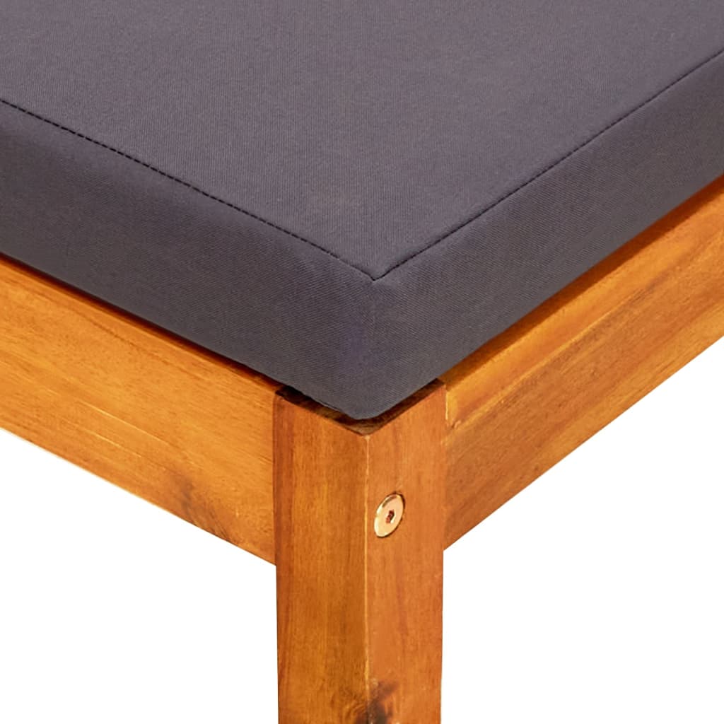 havebænk med baldakin og fodskamler massivt akacietræ