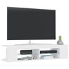 tv-skab med LED-lys 135x39x30 cm hvid
