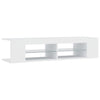 tv-skab med LED-lys 135x39x30 cm hvid