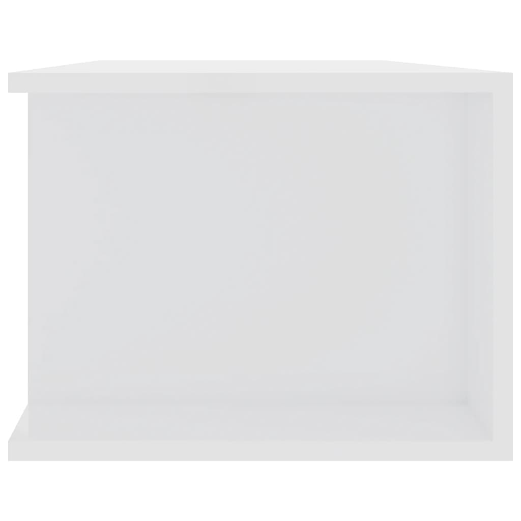 tv-skab med LED-lys 135x39x30 cm hvid højglans