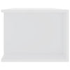 tv-skab med LED-lys 135x39x30 cm hvid højglans