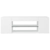 tv-skab med LED-lys 90x39x30 cm hvid
