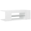 tv-skab med LED-lys 90x39x30 cm hvid højglans