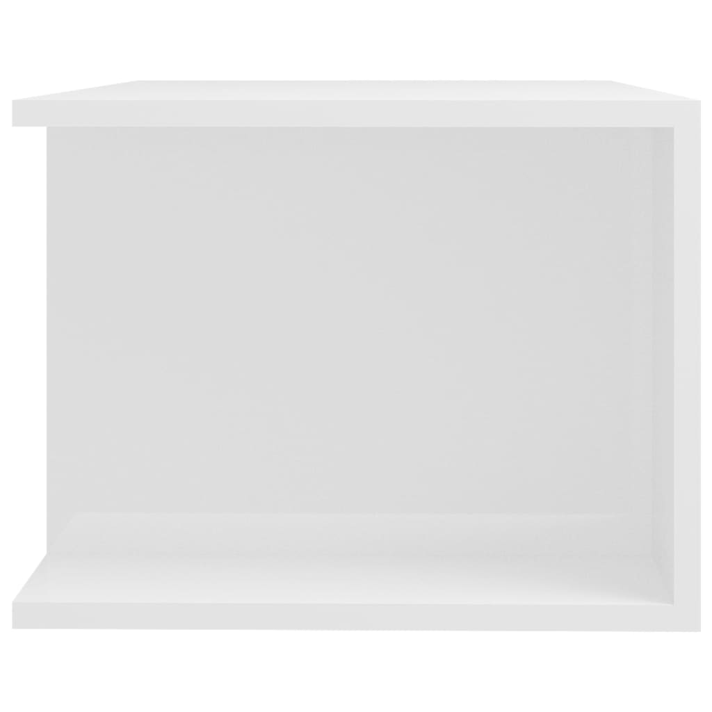 tv-skab med LED-lys 90x39x30 cm hvid højglans