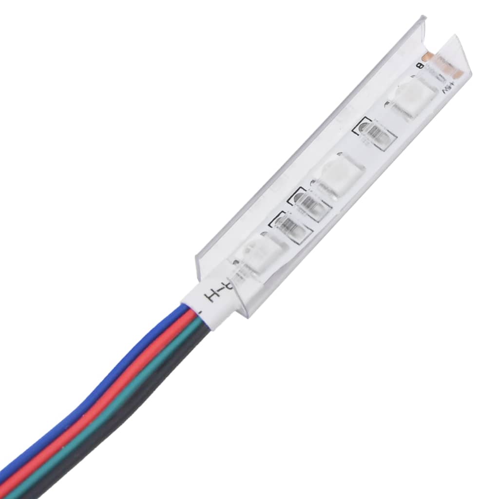 tv-skab med LED-lys 90x39x30 cm hvid højglans