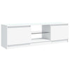 tv-skab med LED-lys 120x30x36 cm hvid