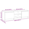 tv-skab med LED-lys 120x30x36 cm hvid