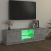 tv-skab med LED-lys 120x30x36 cm betongrå