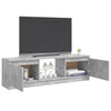 tv-skab med LED-lys 120x30x36 cm betongrå