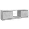 tv-skab med LED-lys 120x30x36 cm betongrå