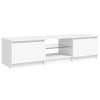 tv-skab med LED-lys 140x40x36 cm hvid