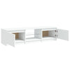 tv-skab med LED-lys 140x40x36 cm hvid