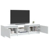 tv-skab med LED-lys 140x40x36 cm hvid