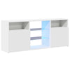 tv-skab med LED-lys 120x30x50 cm hvid