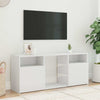 tv-skab med LED-lys 120x30x50 cm hvid