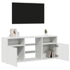 tv-skab med LED-lys 120x30x50 cm hvid