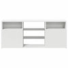 tv-skab med LED-lys 120x30x50 cm hvid