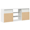 tv-skab med LED-lys 120x30x50 cm hvid