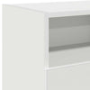 tv-skab med LED-lys 120x30x50 cm hvid