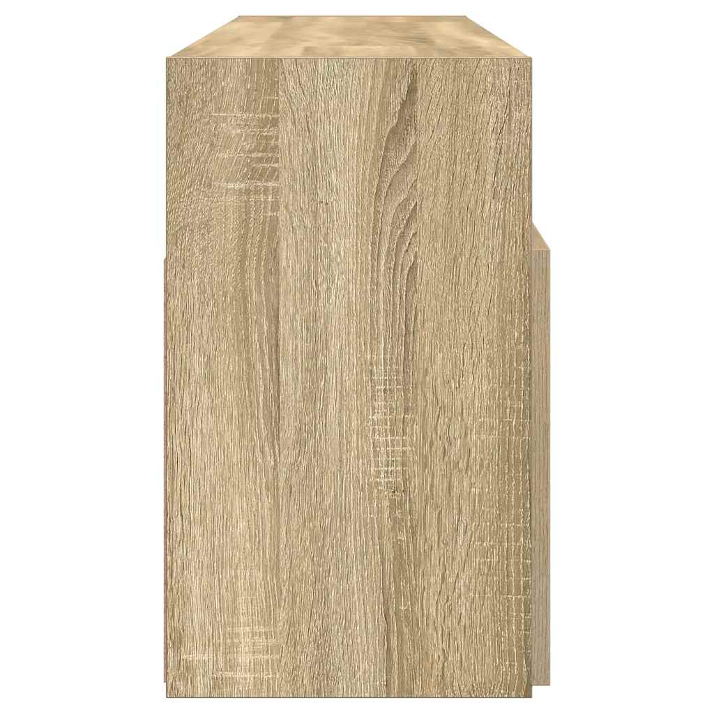 tv-bord med LED-lys 120x30x50 cm sonoma-eg