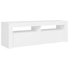 tv-skab med LED-lys 120x35x40 cm hvid