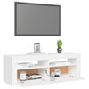 tv-skab med LED-lys 120x35x40 cm hvid