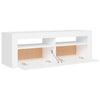 tv-skab med LED-lys 120x35x40 cm hvid