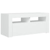 tv-skab med LED-lys 90x35x40 cm hvid