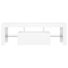 tv-skab med LED-lys 120x35x40 cm hvid