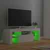 tv-skab med LED-lys 120x35x40 cm hvid